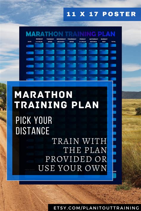 Marathon Training Plan Template | Etsy | Marathon training plan ...