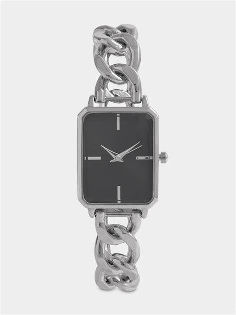 Exact Women's Silver Metal Chain Link Watch | Bash