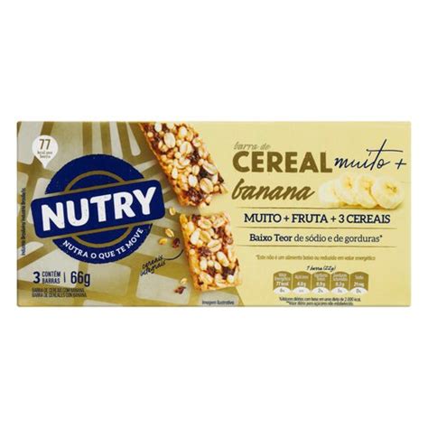 Pack Barra De Cereal Banana Nutry Caixa G Unidades Trimais