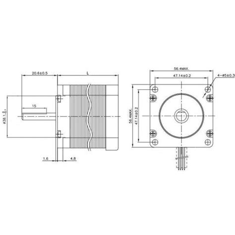 Nema23 23hs5628 Stepper Motor Hybrid Two Phase 8mm Shaft Hta3d