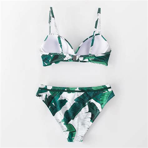 MAILLOT DE BAIN CUPSHE Push Up Châle À Fleurs Ensembles de Bikini