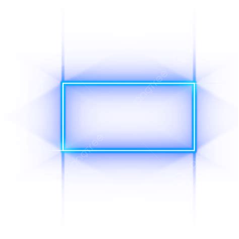 Efeito De Retângulo De Luz Neon Azul Png Azul Néon Retângulo Imagem