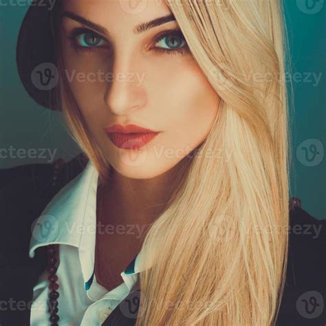 Square Portrait Of Sexual Blonde Woman In Studio 16096826 Stock Photo At Vecteezy