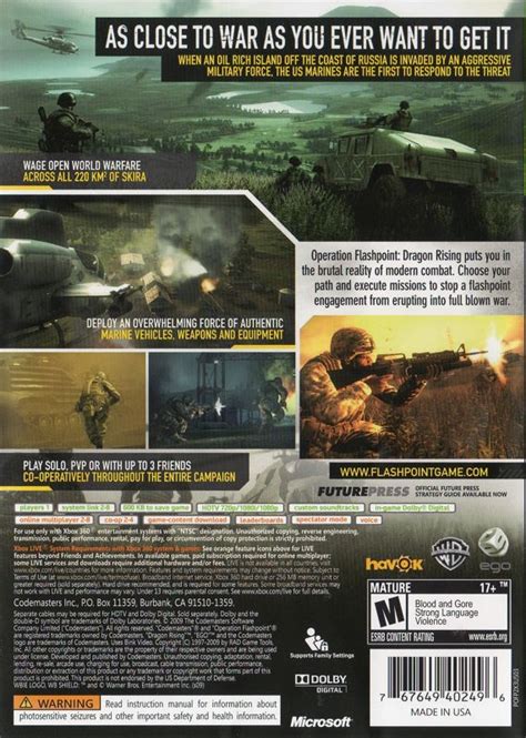 Operation Flashpoint Dragon Rising Cover Or Packaging Material MobyGames