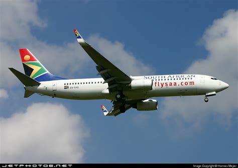 ZS SJG Boeing 737 8BG South African Airways Hannes Meyer JetPhotos