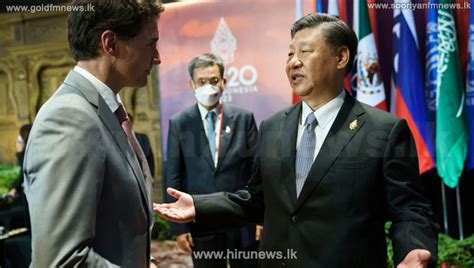 Chinese President Xi Jinping Confronts Canadian Pm Justin Trudeau At