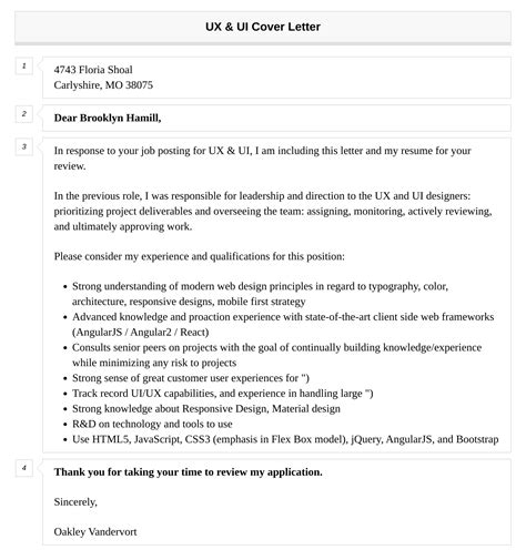 Ux And Ui Cover Letter Velvet Jobs