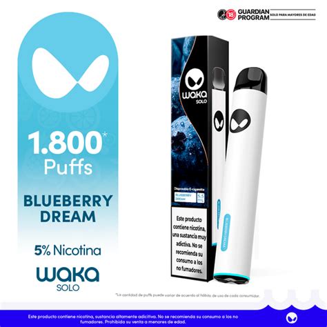 Waka Vapeador Desechable Blueberry Dream 1800 Puff Precio Rappi