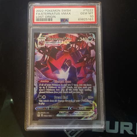 Mavin PSA 10 Gem Mint 2022 Lost Origin Eternatus VMAX Full Art TG22