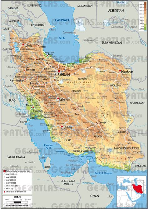 iran map physical - Map Pictures