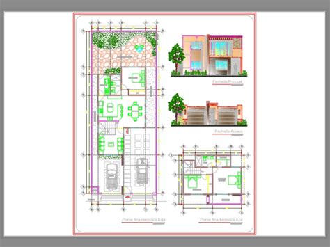 Vivienda En Autocad Descargar Cad 1 16 Mb Bibliocad Hot Sex Picture