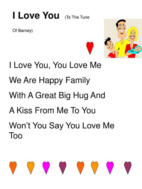 PPT - I Love You (To The Tune Of Barney) PowerPoint Presentation, free ...