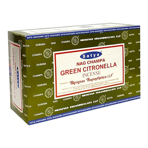 SATYA Green Citronella Incense Sticks 12pk Display SATYA GC