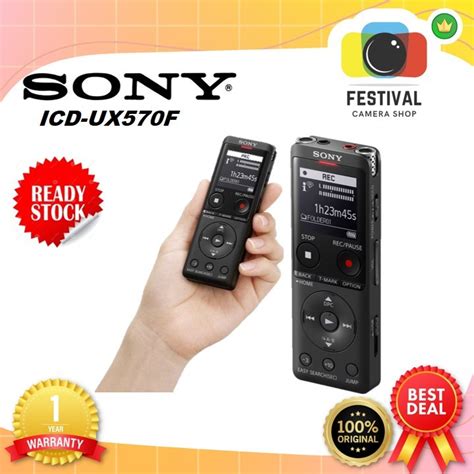 Jual Sony Icd Ux Stereo Digital Voice Recorder Built In Usb Shopee