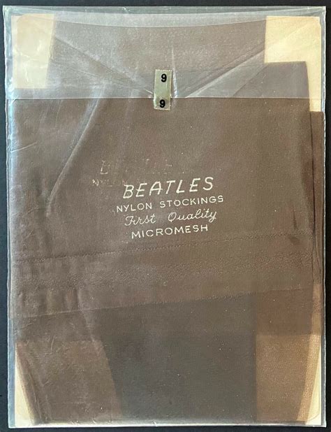 1964 Vintage Beatles Nylon Stockings Nems Brand Vroom And Dreesmann No Glory Days Sports