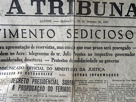 Jornal A Tribuna De Santos O Movimento Sedicioso R Em