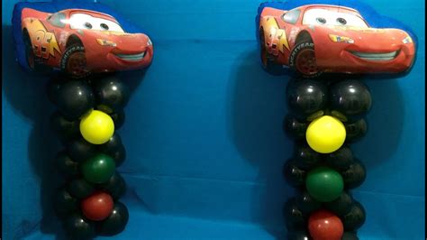 Cars Balloon Columns Lightning Mcqueen Youtube