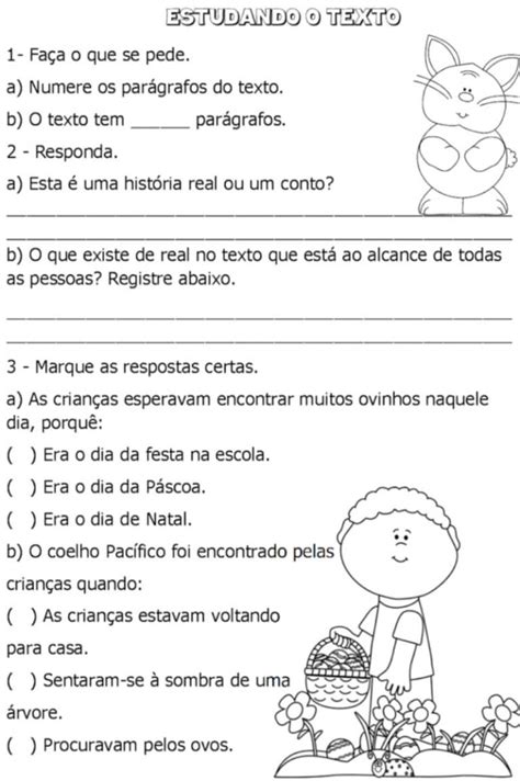 Texto Sobre A Páscoa Com Interpretação Para 3o Ano - Texto sobre a pascoa com interpretação para ensino fundamental
