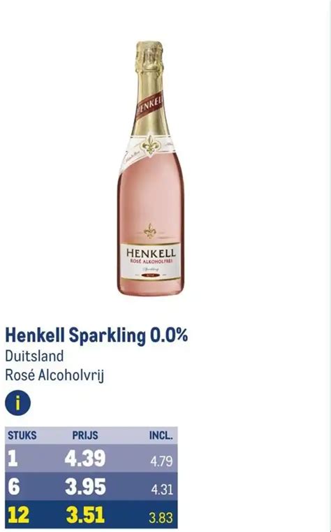 Henkell Sparkling Duitsland Rose Alcoholvrij Aanbieding Bij Makro