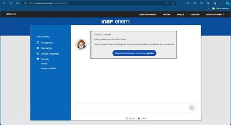 Portal Do Enem - Página do Participante ENEM 2025: Acesse o enem.inep.gov.br