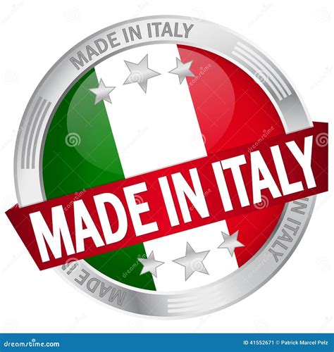 Button With Banner Made In Italy Stock Vector Image 41552671