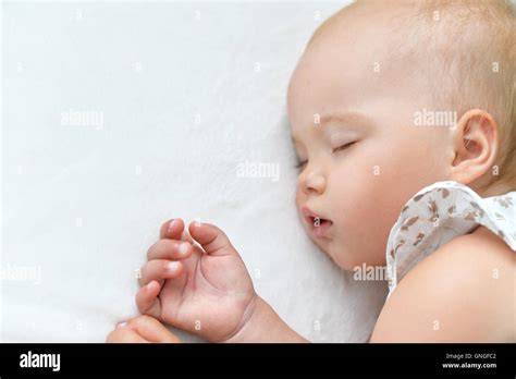 Cute Sleeping Baby Girl Stock Photo Alamy