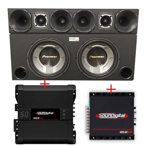 Caixa Sub Pioneer Ts W Br Corneteira M Dulos Soundigital