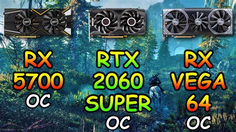 Rx 5700 Oc Vs Rtx 2060 Super Oc Vs Rx Vega 64 Oc 1080p 1440p Pc Gaming Benchmark Youtube