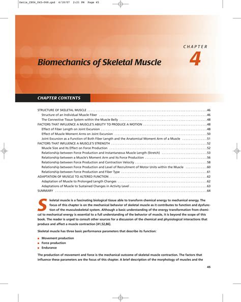 Solution Biomechanics Of Skeletal Muscle Notes Studypool