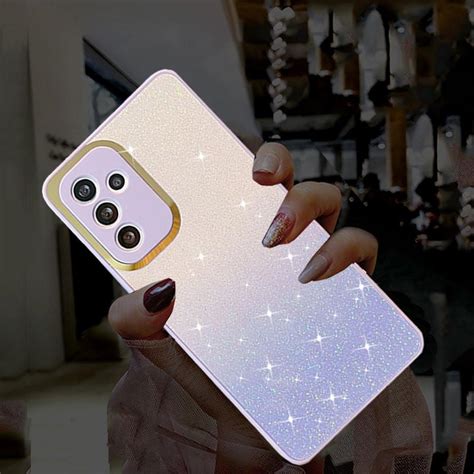 Чехол с градиентными блестками для Samsung Galaxy A54 A14 A04S A33 A53 ...