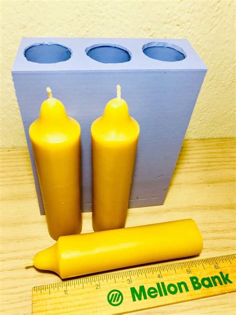 Silicone Taper Candle Mold Spell Candles 3 Cavities Easy Etsy