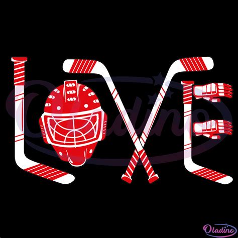 Player Goalie Ice Hockey Heart Svg Digital Files Valentines Hockey Svg