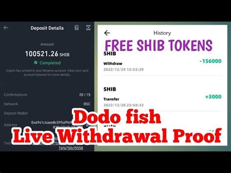 Dodo Fish Live Withdrawal Proof Dodo Exchange YouTube