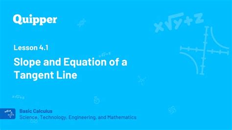 Basic Cal Lesson 3 Slope of a Tangent Line | PPT