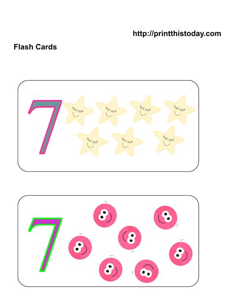 Free Printable Kindergarten Math Flashcards