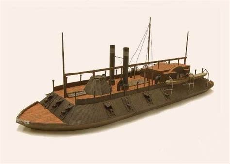 American Civil War Ironclad River Gunboat Uss Cairo Ver2 Free Paper