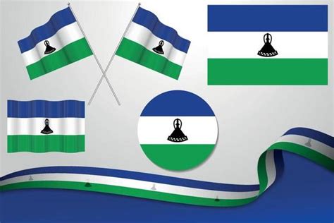 Lesotho Flag Vector Art, Icons, and Graphics for Free Download