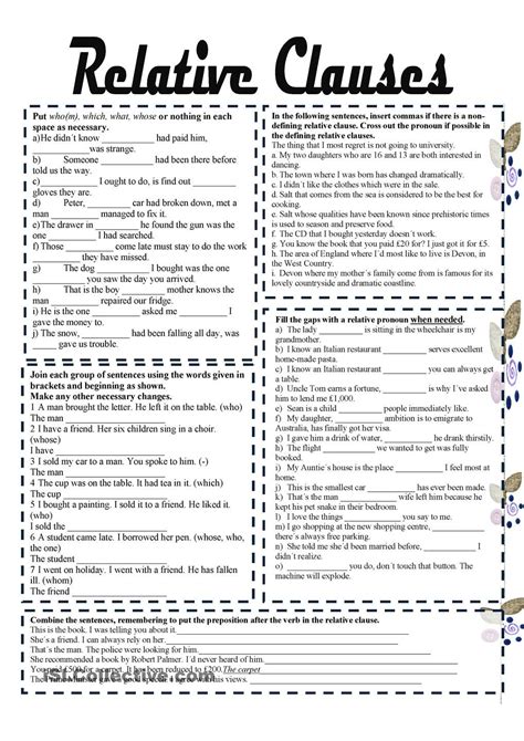 Relative Clauses Relative Clauses Relative Pronouns English Grammar