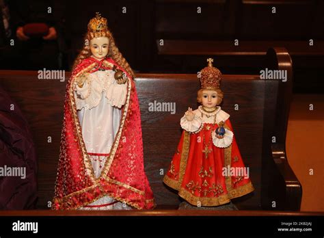 Statues Of Santo Niño Brought From The Homes Of Filipino Catholics Rest