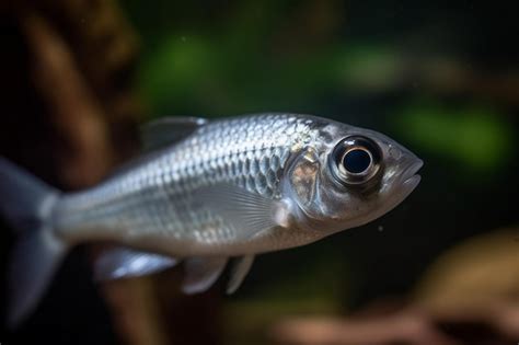 Premium Photo Closeup Shot Of A Small Silver And Grey Fish In The