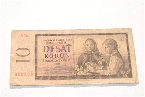 Stary banknot 10 koron Czechosłowacja 1960 antyk Cieszyn OLX pl