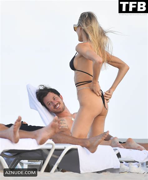 Joy Corrigan Sexy Hits The Beach Wearing A Hot Black Bikini With Ted Dhanik And Tom Anderson In