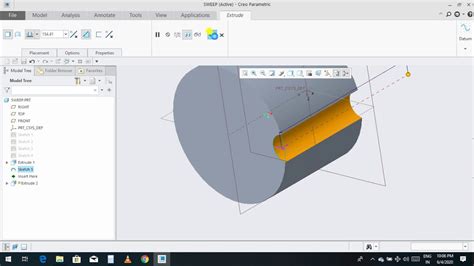 Geometry Circular Pattern Command Creo Parametric 50 Tutorial