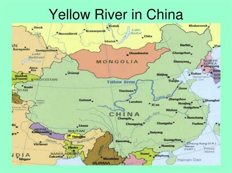 Yellow River On World Map - Map