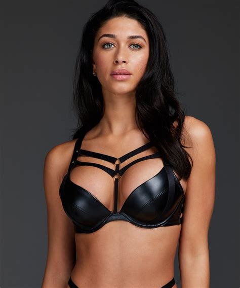 Hunkemöller Dames Lingerie Voorgevormde push up beugel bh Shadow Zwart maat D70 bol