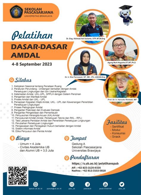 Pelatihan Dasar Dasar Amdal 4 8 September 2023 Sekolah Pascasarjana UB