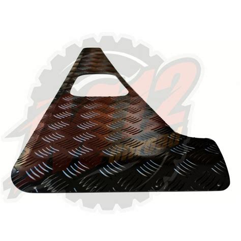 Heavy Duty Wing Top Protectors 3mm Chequer Plate Powdercoated Black