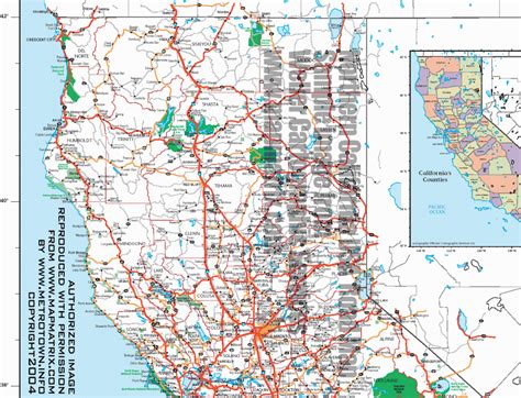 California Usa Road Highway Maps City Town Information