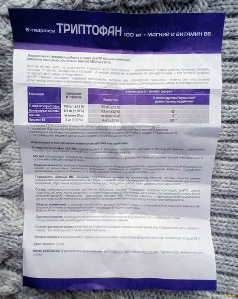 Отзыв про Комплекс 5-гидрокситриптофана, Магния и витамина В6: "Аналог ...