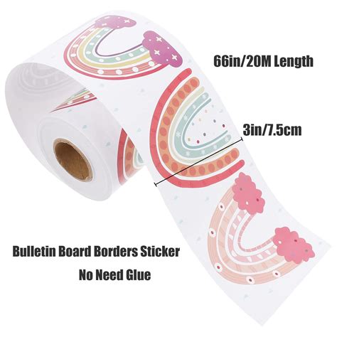 Buy 66ft Boho Rainbow Bulletin Board Borders Classroom Borders For